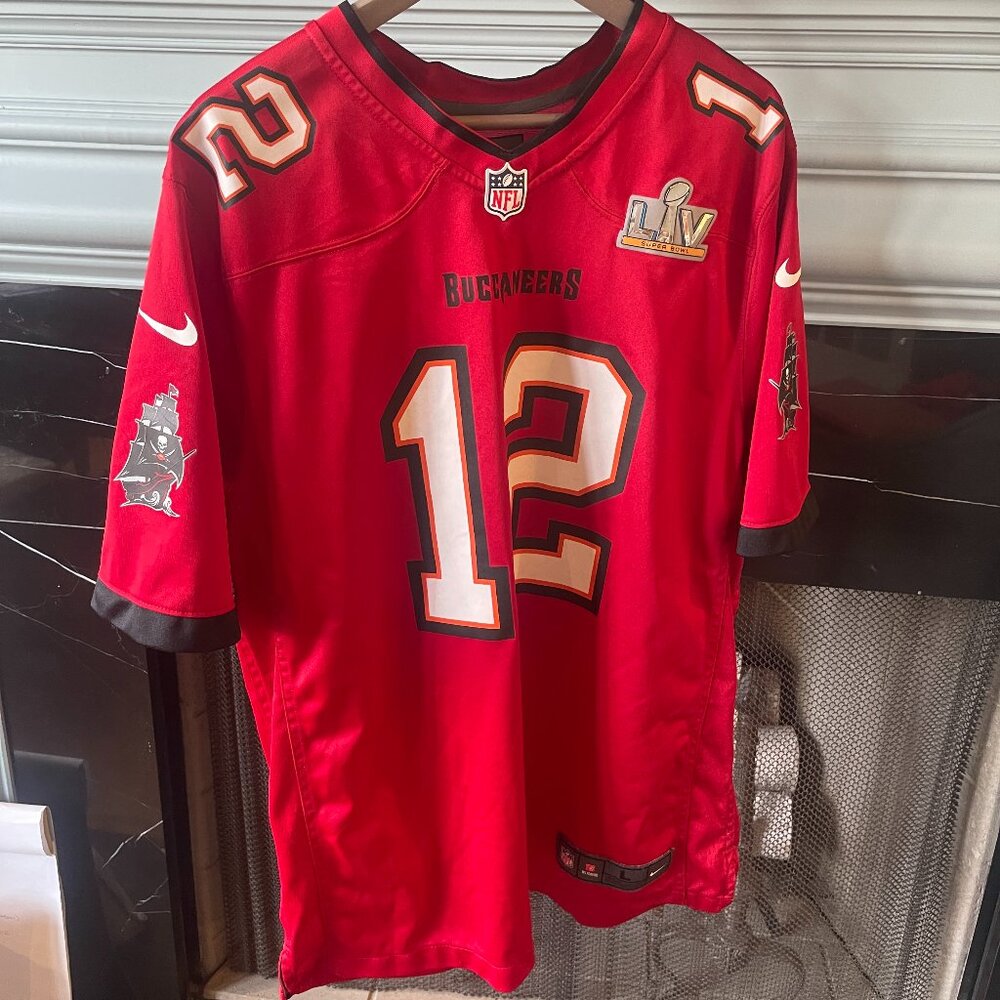 Tom Brady NFL Buccaneers On Field Nike Jersey Superbowl LIV Jersey Size L